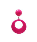 Plastic Flamenco Earrings. Medium Hoop. Fuchsia 2.479€ #502821574FX